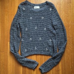 Sparkling Grey Crewneck Sweater